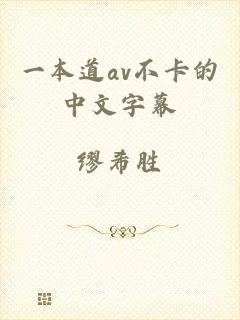 一本道av不卡的中文字幕