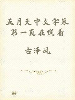 五月天中文字幕第一页在线看